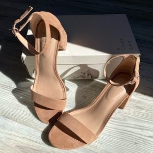 2 for $15 / Tan Strappy Ankle Heels
